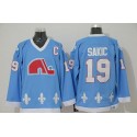 Nordiques #19 Joe Sakic Light Blue CCM Throwback Stitched Jersey