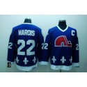 Nordiques #22 Mario Marois Stitched CCM Throwback Blue Jersey