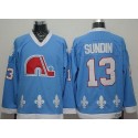 Nordiques #13 Mats Sundin Light Blue CCM Throwback Stitched Jersey