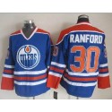 Oilers #30 Bill Ranford Light Blue CCM Throwback Stitched Jersey