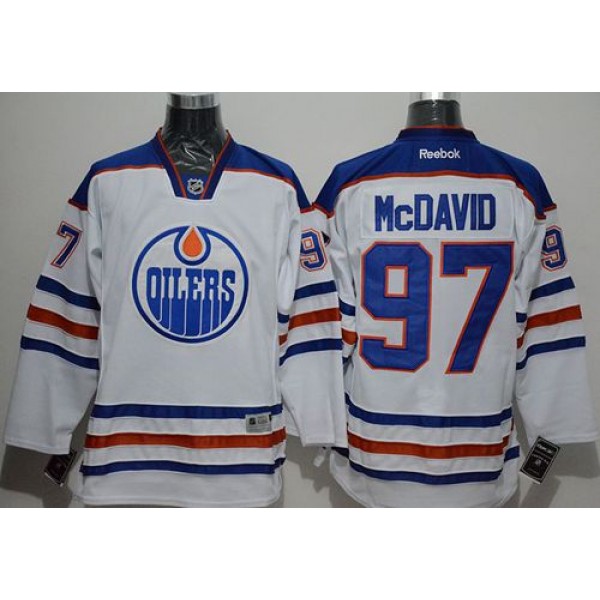 Oilers #97 Connor McDavid White Stitched Jersey