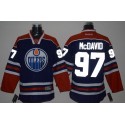 Oilers #97 Connor McDavid Light Blue Reflective Version Stitched Jersey