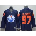 Oilers #97 Connor McDavid Navy Blue Denim Stitched Jersey