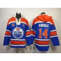 Oilers #14 Jordan Eberle Light Blue Sawyer Hooded Sweatshirt Stitched Jersey