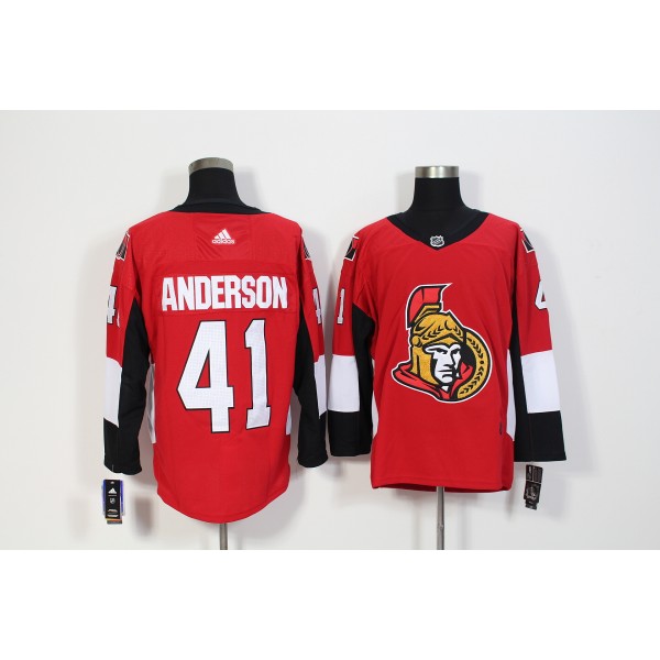 Ottawa Senators #41 Craig Anderson Red Stitched Adidas Jersey