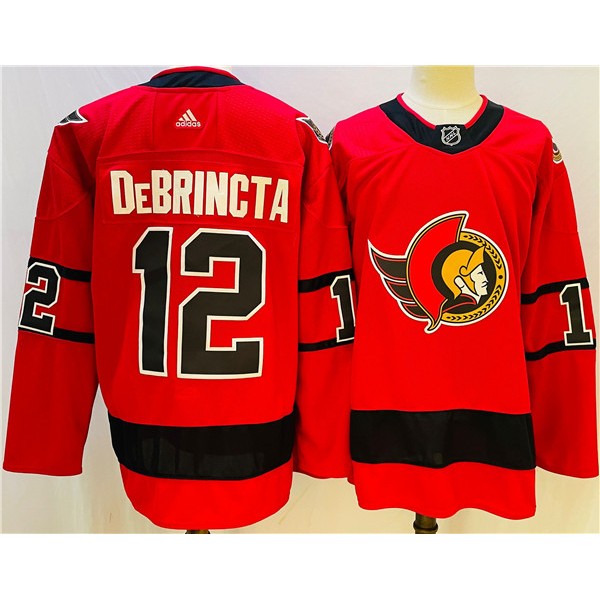 Ottawa Senators #12 Alex DeBrincat 2021 Red Reverse Retro Stitched Jersey