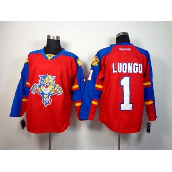 Panthers #1 Roberto Luongo Red Home Stitched Jersey