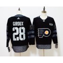 Philadelphia Flyers #28 Claude Giroux Black 1917-2017 100th Anniversary Stitched Adidas Jersey