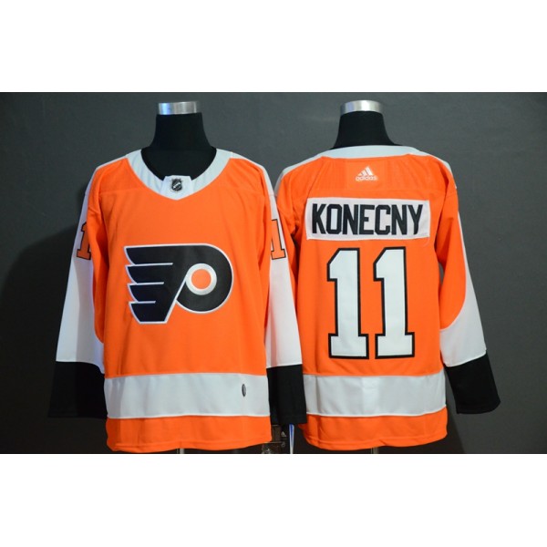 Philadelphia Flyers #11 Travis Konecny Orange Stitched Jersey