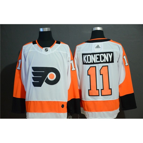 Philadelphia Flyers #11 Travis Konecny White Stitched Jersey