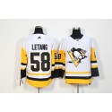 Pittsburgh Penguins #58 Kris Letang White Stitched Adidas Jersey