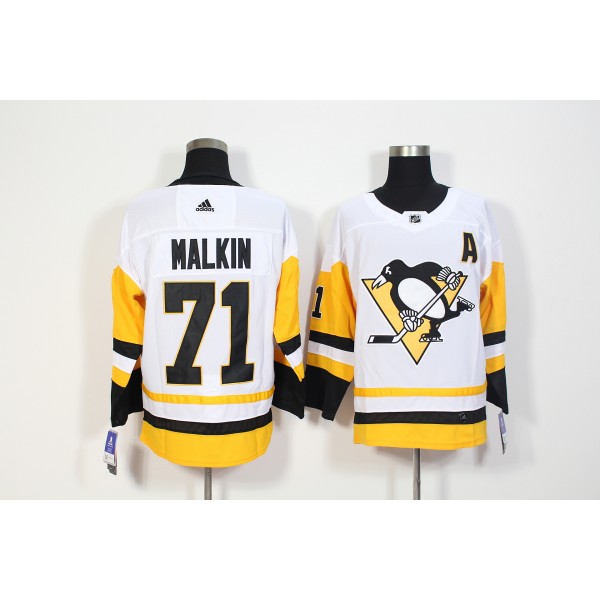 Pittsburgh Penguins #71 Evgeni Malkin White Stitched Adidas Jersey