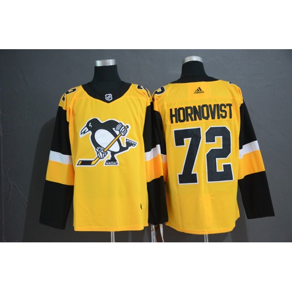 Pittsburgh Penguins #72 Patric Hornqvist Gold Stitched Jersey