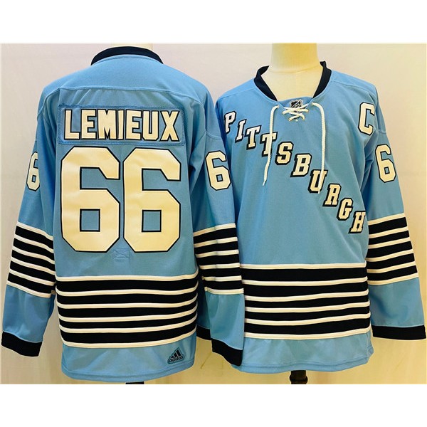 Pittsburgh Penguins #66 Mario Lemieux Blue Team Classics Stitched Jersey