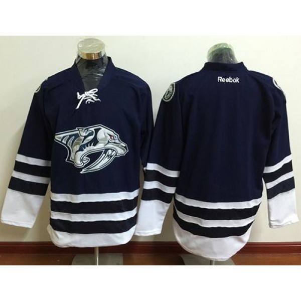 Predators Blank Blue Third Stitched Jersey