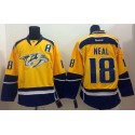 Predators #18 James Neal Yellow Home Stitched Jersey