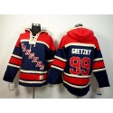 Rangers #99 Wayne Gretzky Navy Blue Sawyer Hooded Sweatshirt Stitched Jersey