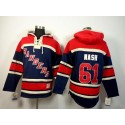 Rangers #61 Rick Nash Navy Blue Sawyer Hooded Sweatshirt Stitched Jersey