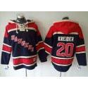 Rangers #20 Chris Kreider Blue Sawyer Hooded Sweatshirt Stitched Jersey