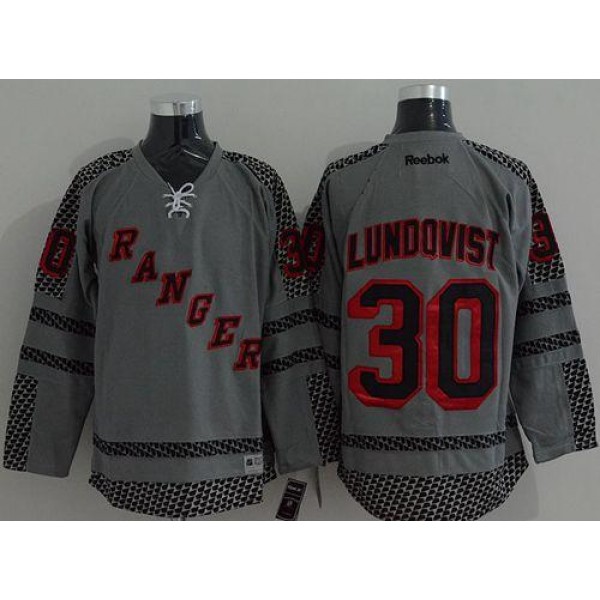 Rangers #30 Henrik Lundqvist Charcoal Cross Check Fashion Stitched Jersey