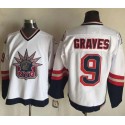 Rangers #9 Adam Graves White CCM Statue Of Liberty Stitched Jersey
