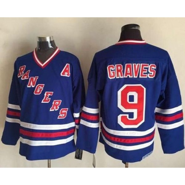 Rangers #9 Adam Graves Blue CCM Heroes Of Hockey Alumni Stitched Jersey