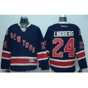 Rangers #24 Oscar Lindberg Navy Blue Stitched Jersey