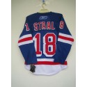 Rangers #18 Marc Staal Stitched Blue Jersey