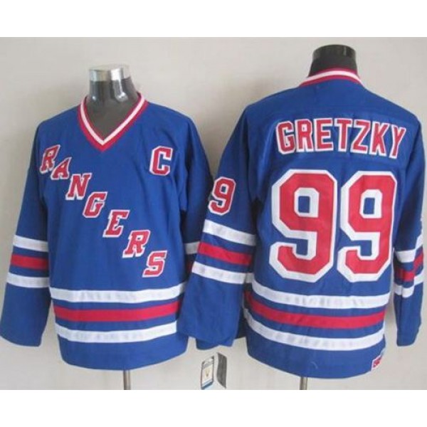 Rangers #99 Wayne Gretzky Blue CCM Heroes Of Hockey Alumni Stitched Jersey