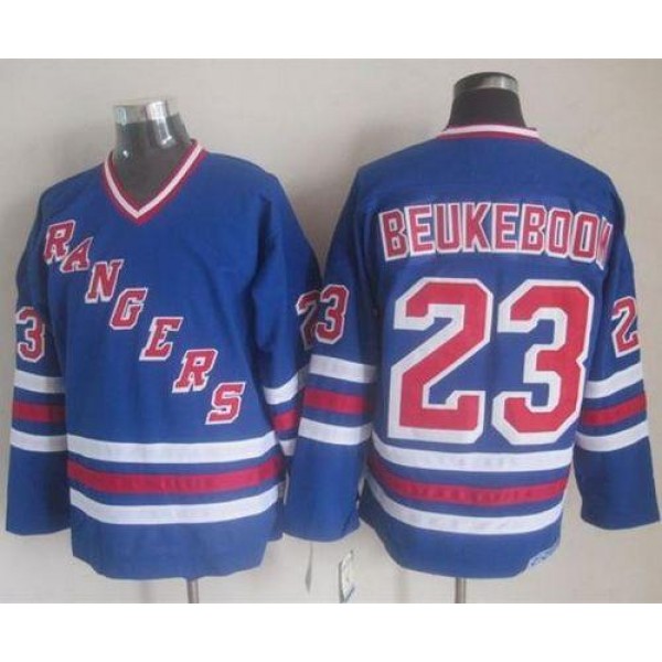 Rangers #23 Jeff Beukeboom Blue CCM Heroes Of Hockey Alumni Stitched Jersey