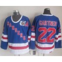 Rangers #22 Mike Gartner Blue CCM 75TH Stitched Jersey