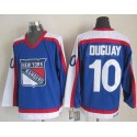 Rangers #10 Ron Duguay Blue White CCM Throwback Stitched Jersey