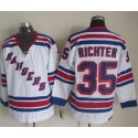 Rangers #35 Mike Richter White CCM Throwback Stitched Jersey