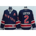 Rangers #2 Brian Leetch Dark Blue Third Stitched Jersey