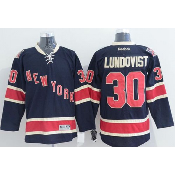 Rangers #30 Henrik Lundqvist Dark Blue Third Stitched Jersey