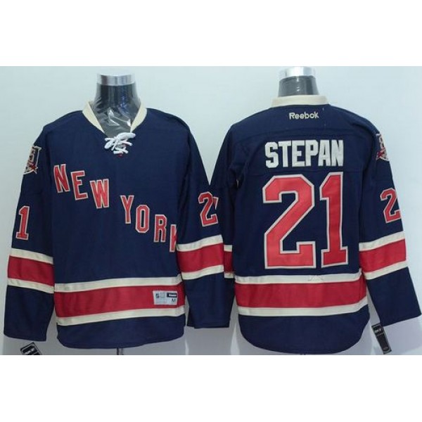 Rangers #21 Derek Stepan Navy Blue Alternate Stitched Jersey