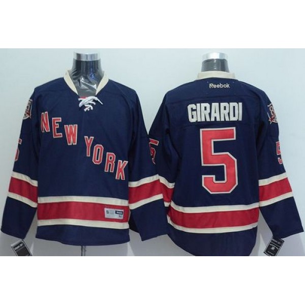 Rangers #5 Dan Girardi Navy Blue Alternate Stitched Jersey