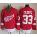 Red Wings #33 Kris Draper Red CCM Throwback Stitched Jersey
