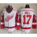Red Wings #17 Brett Hull White CCM Throwback Stitched Jersey