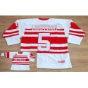 Red Wings #5 Nicklas Lidstrom White CCM Throwback 75TH Stitched Jersey