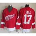 Red Wings #17 Brett Hull Red CCM Throwback Stitched Jersey