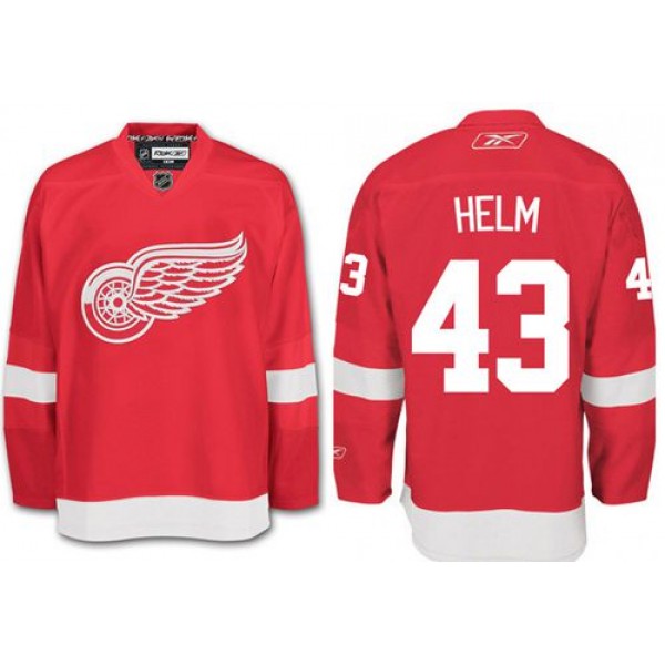 Red Wings #43 Darren Helm Red Stitched Jersey