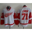Red Wings #71 Dylan Larkin White Stitched Jersey