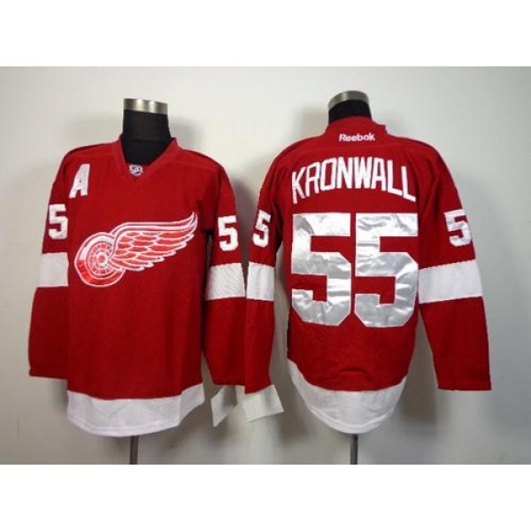 Red Wings #55 Niklas Kronwall Red Stitched Jersey
