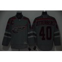 Red Wings #40 Henrik Zetterberg Charcoal Cross Check Fashion Stitched Jersey