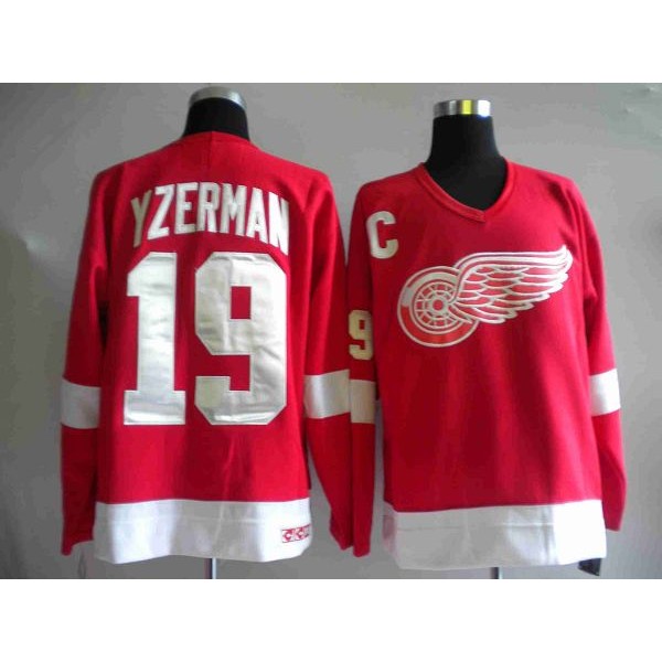 Red Wings #19 Steve Yzerman Stitched Red Jersey