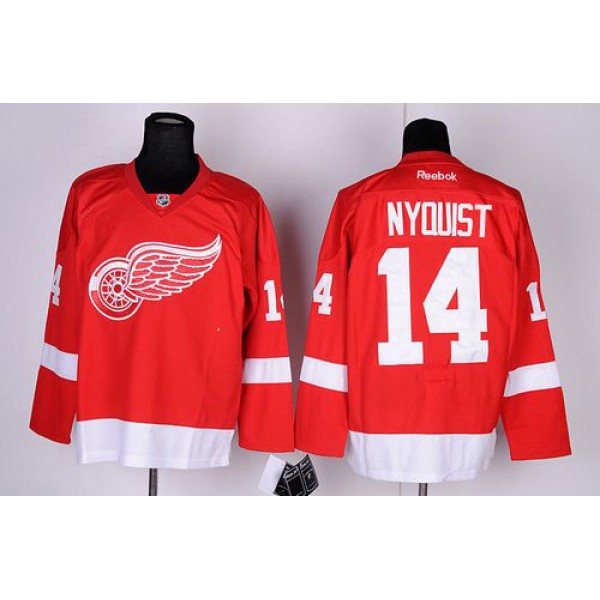 Red Wings #14 Gustav Nyquist Red Stitched Jersey