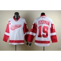 Red Wings #19 Steve Yzerman White Stitched Jersey