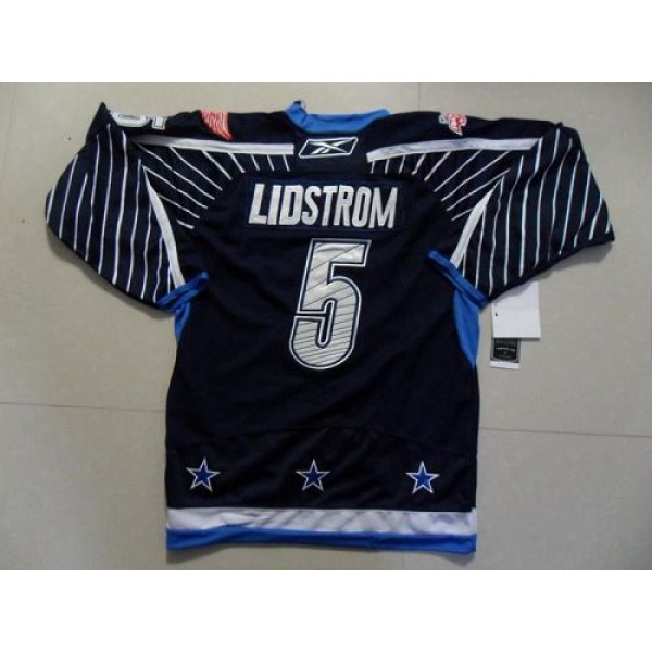 Red Wings #5 Nicklas Lidstrom 2011 All Star Stitched Dark Blue Jersey