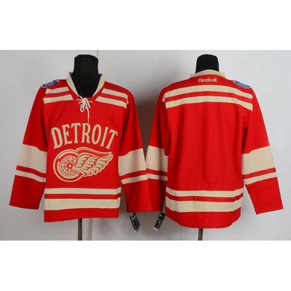 Red Wings Blank Red 2014 Winter Classic Stitched Jersey